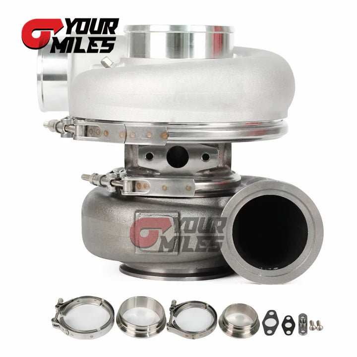 REVERSE ROTATION G42-1200 COMPACT TURBOCHARGER JOURNAL BEARING BILLET WHEEL 1.01/1.15/1.28 DUAL V-BAND HOUSING