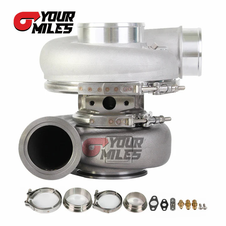 G42-1200 COMPACT DUAL BALL BEARING SYSTEM TURBOCHARGER POINT MILLED WHEEL T4 1.15/1.25 0.85/1.01/1.15/1.28 DUAL V-BAND HOUSING