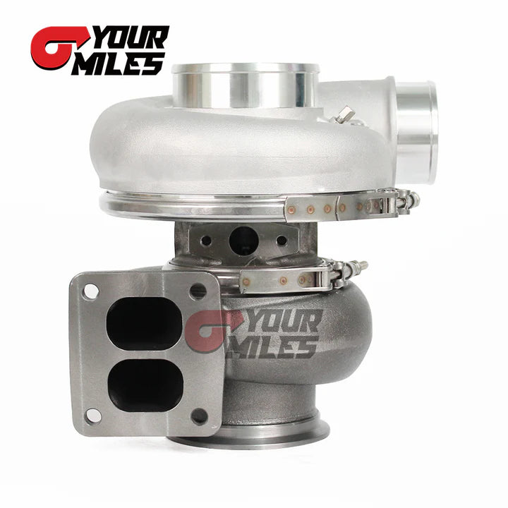 G42-1200 COMPACT DUAL BALL BEARING SYSTEM TURBOCHARGER POINT MILLED WHEEL T4 1.15/1.25 0.85/1.01/1.15/1.28 DUAL V-BAND HOUSING