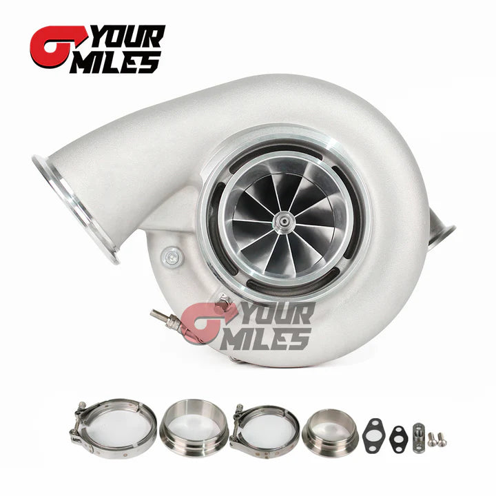 REVERSE ROTATION G42-1450 BILLET COMPRESSOR WHEEL JOURNAL BEARING TURBOCHARGER 1.01/1.15/1.28 DUAL V-BAND HOUSING