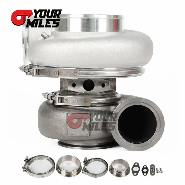 REVERSE ROTATION G42-1450 BILLET COMPRESSOR WHEEL JOURNAL BEARING TURBOCHARGER 1.01/1.15/1.28 DUAL V-BAND HOUSING