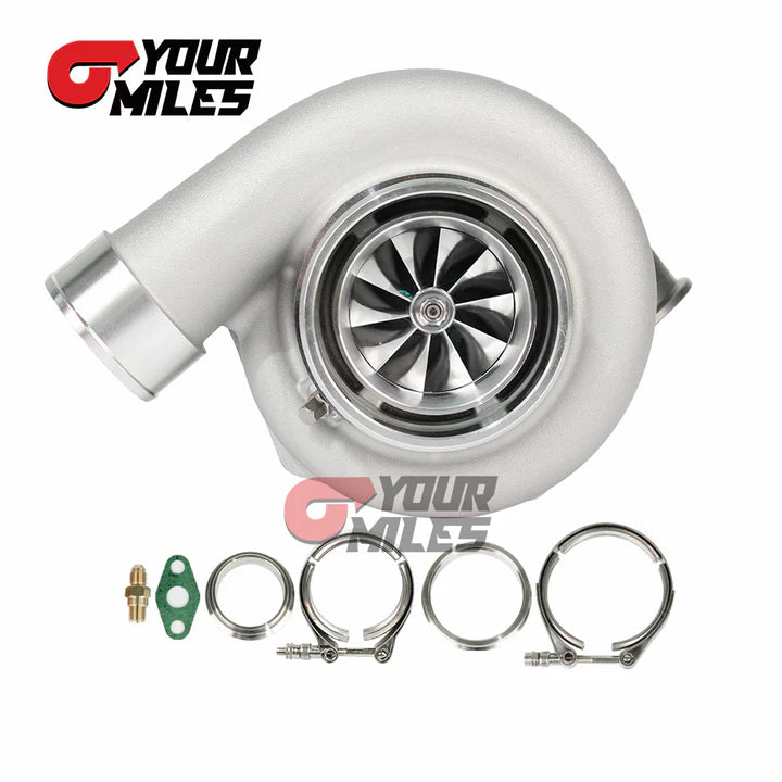 REVERSE ROTATION GEN II GTX3582R DUAL BALL BEARING BILLET WHEEL TURBO DUAL VBAND .83/1.01 WITH FLANGES&CLAMPS