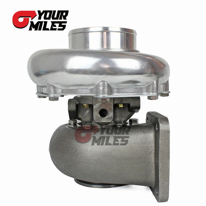 T76 BCW DUAL BALL BEARING TURBOCHARGER T4 0.68/0.81/0.96 Q-TRIM TURBINE+FLANGE CLAMP