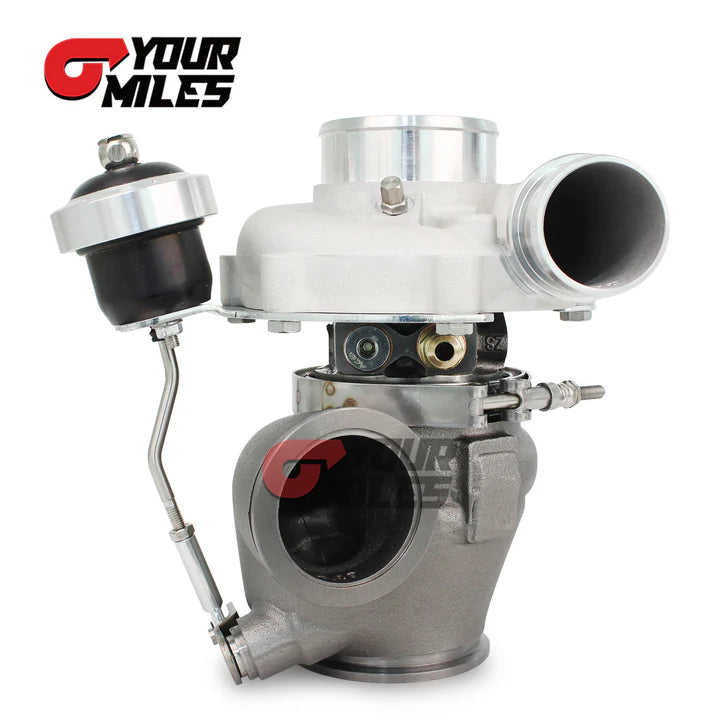 WASTEGATED G25-550 DUAL BALL BEARING POINT MILLED COMP. WHEEL TURBOCHARGER 0.72 A/R VBAND TH