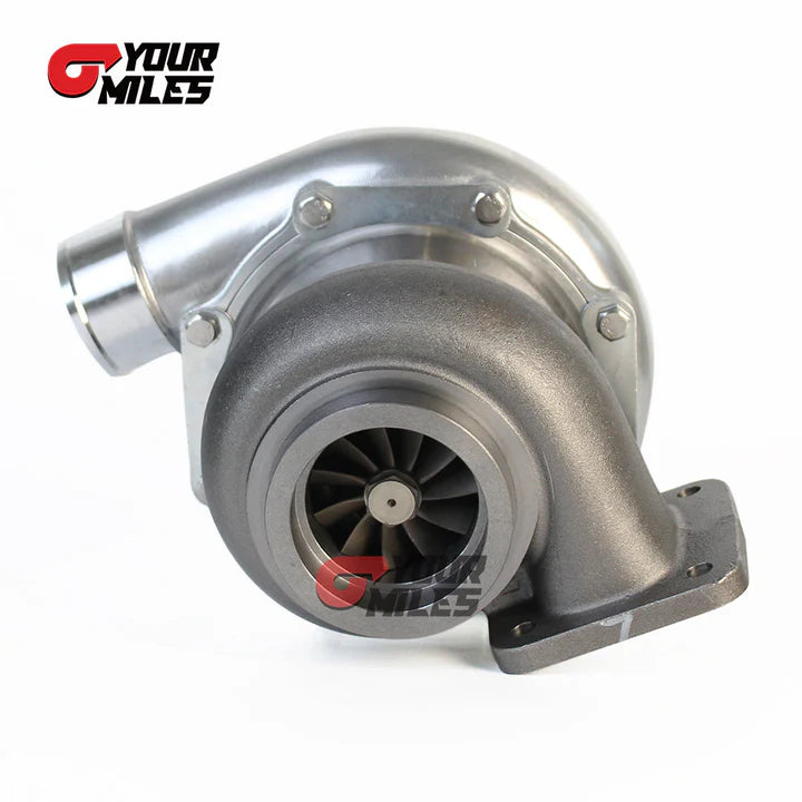 T76 BCW DUAL BALL BEARING TURBOCHARGER T4 0.68/0.81/0.96 Q-TRIM TURBINE+FLANGE CLAMP